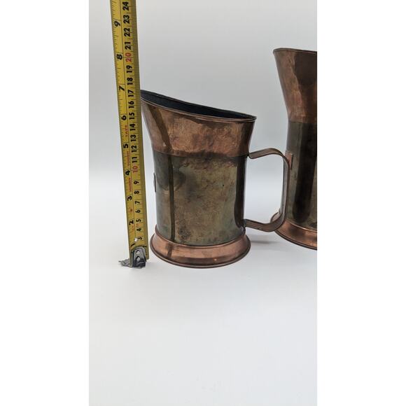Ethan Allen Copper Pitchers Set of 2 - Made in Israel - Picture 4 of 8